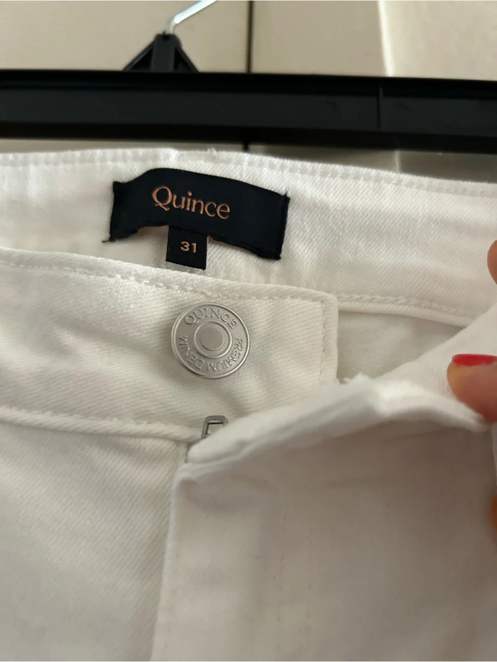 Quince White Wide-Leg Women’s Jeans - Picture 6 of 9